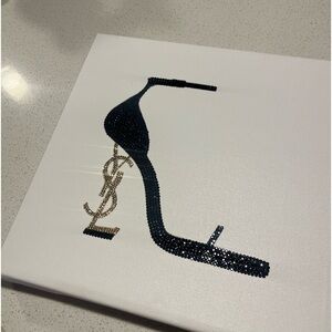 YSL Rhinestone Canvas Art